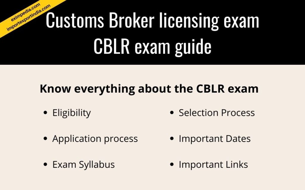 Customs broker license exam - CBLR 2022 exam