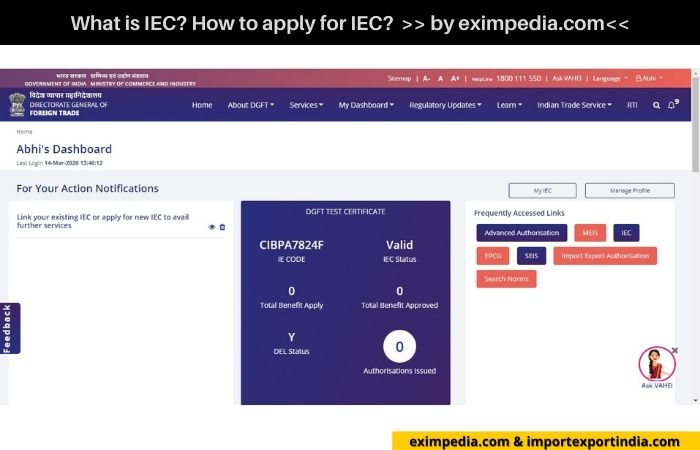 What is IEC, How to apply for IEC - eximpedia 1
