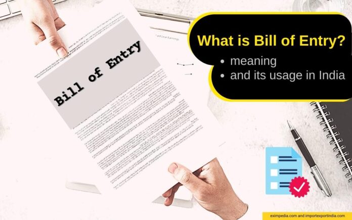 Bill of Entry Sample - eximpedia.com
