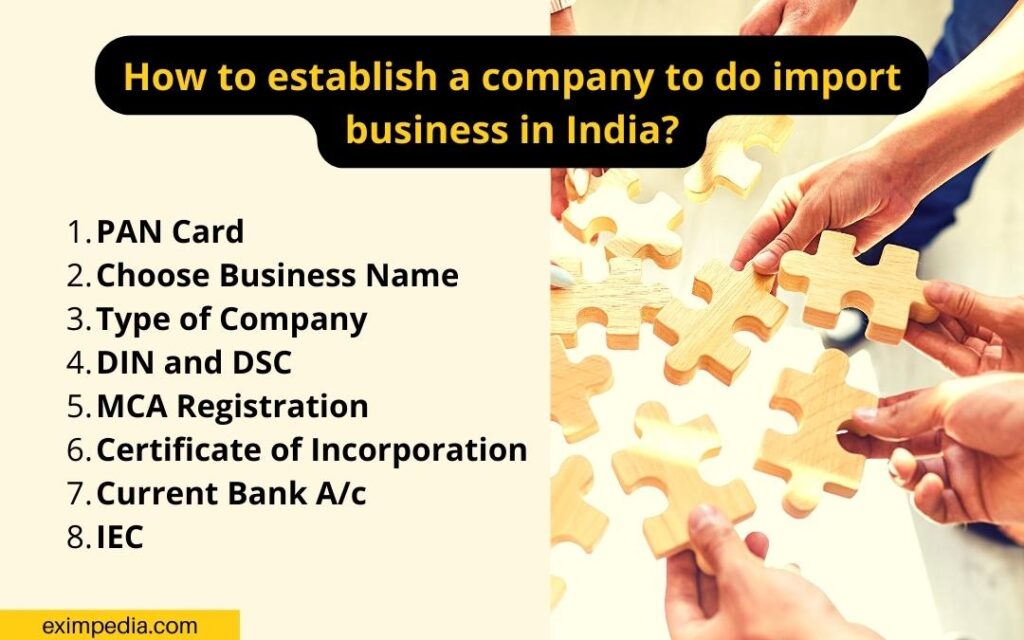 How to establish a company to do import business in India - Eximpedia